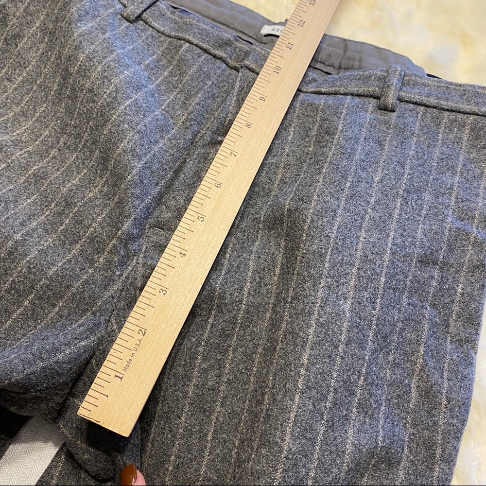GAP GRAY STRIPED WOOL BLEND LINED SLACKS - Picture 3 of 5